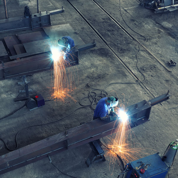 group of men welding